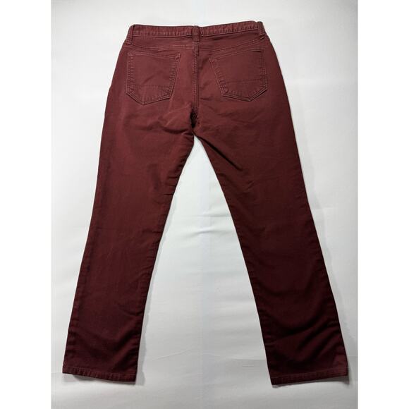 Banana Republic Men's Traveler Slim Fit Maroon Denim Travel Jeans - Size 31x27 - Picture 2 of 7